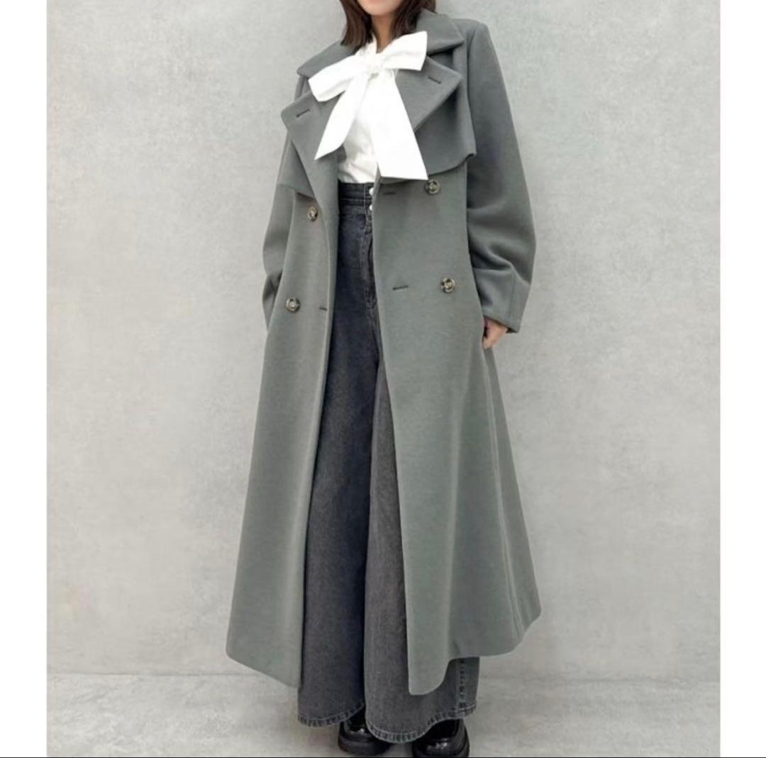 dazzlin 2wayカラーレディコート チャコールグレー Mサイズ 極美品♪