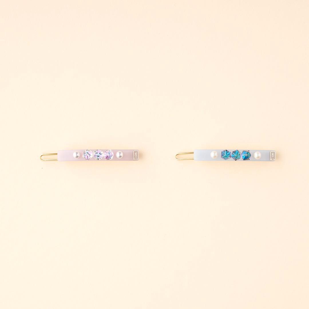 アレクサンドルドゥパリ パール クリスタル ボールピン ブルー