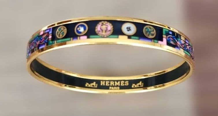 シ*ア様 HERMES エルメス　ブレスレット　七宝焼　バングル