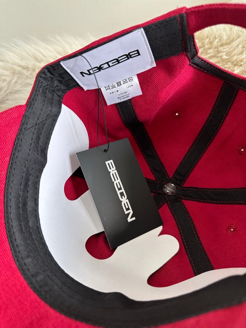 BEEDEN BD STUDS DAMAGE CAP レッド