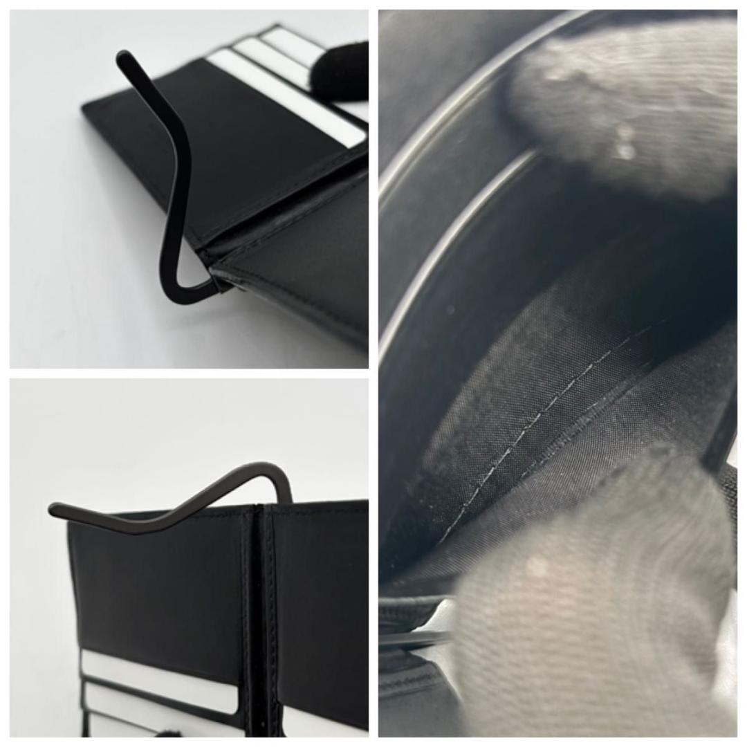 美品　ボッテガヴェネタ　イントレチャート　マネークリップ　折り財布　黒　お札入れ