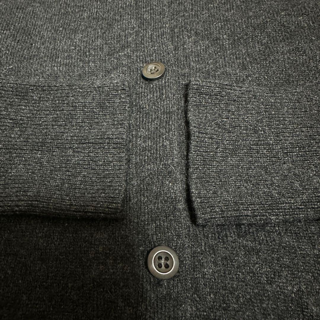 PRADA プラダ カシミヤ100 ダークグレー カーディガン ウールニット