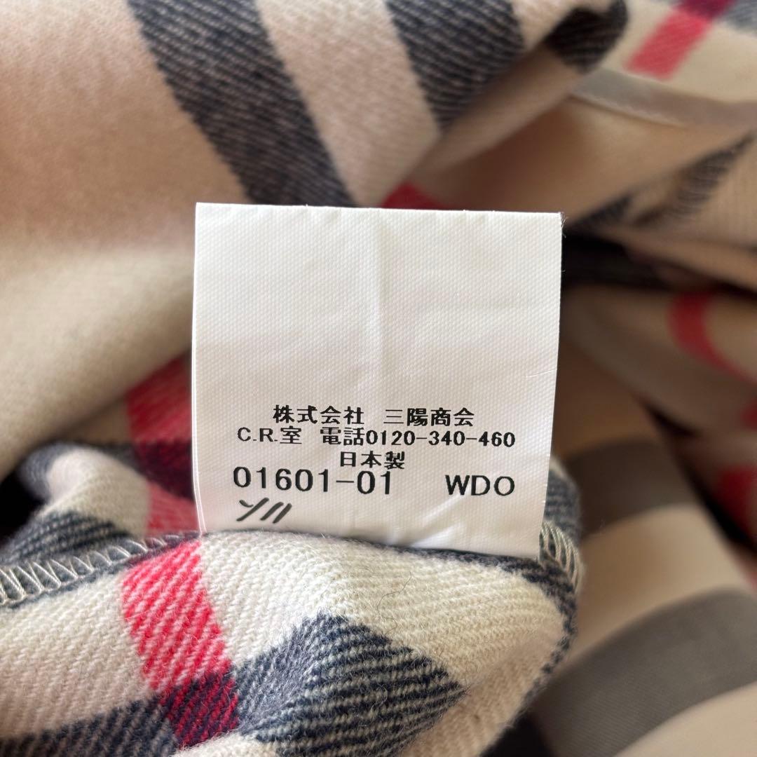 【美品】バーバリー バルカラーコート ライナー付き メガチェック 三陽商会 L