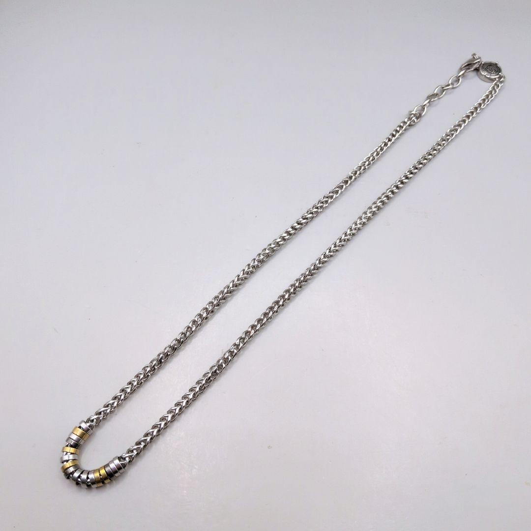 【希少 美品】 DIESEL ネックレス ディーゼル リング ロゴ シルバー