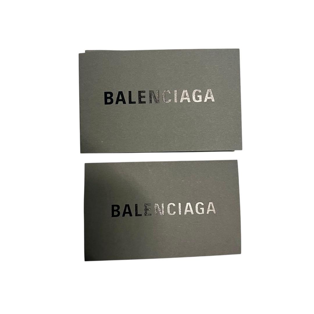 希少✨バレンシアガ ペーパーミニウォレット 三つ折り クロコ型押し ブラック