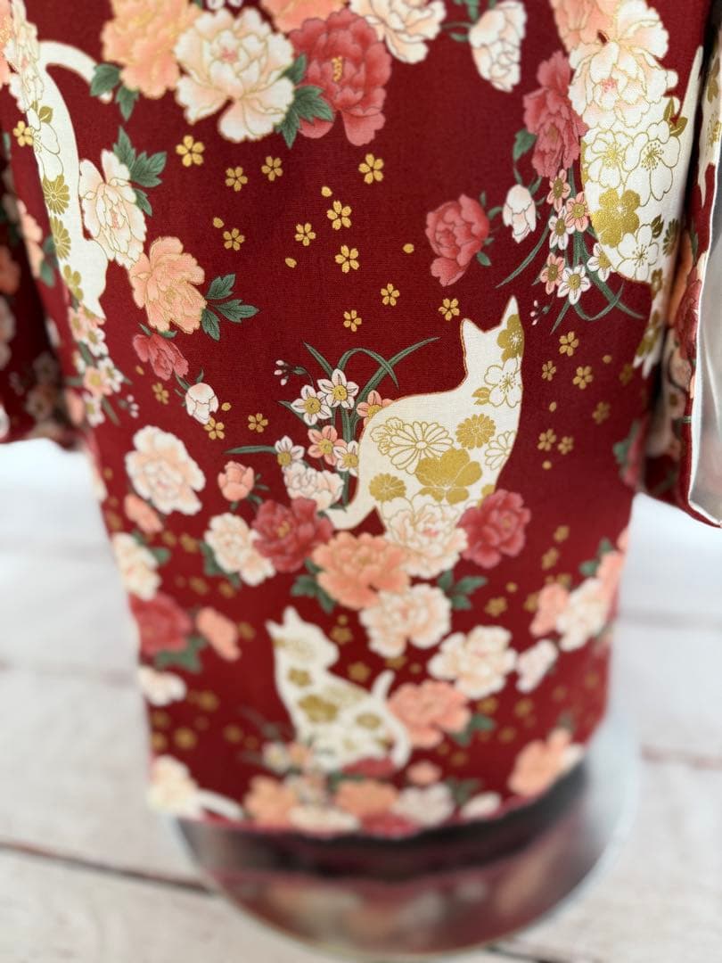 七五三着物　チュール被布　3歳　90〜110サイズ　ハンドメイド