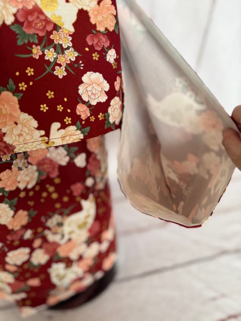 七五三着物　チュール被布　3歳　90〜110サイズ　ハンドメイド