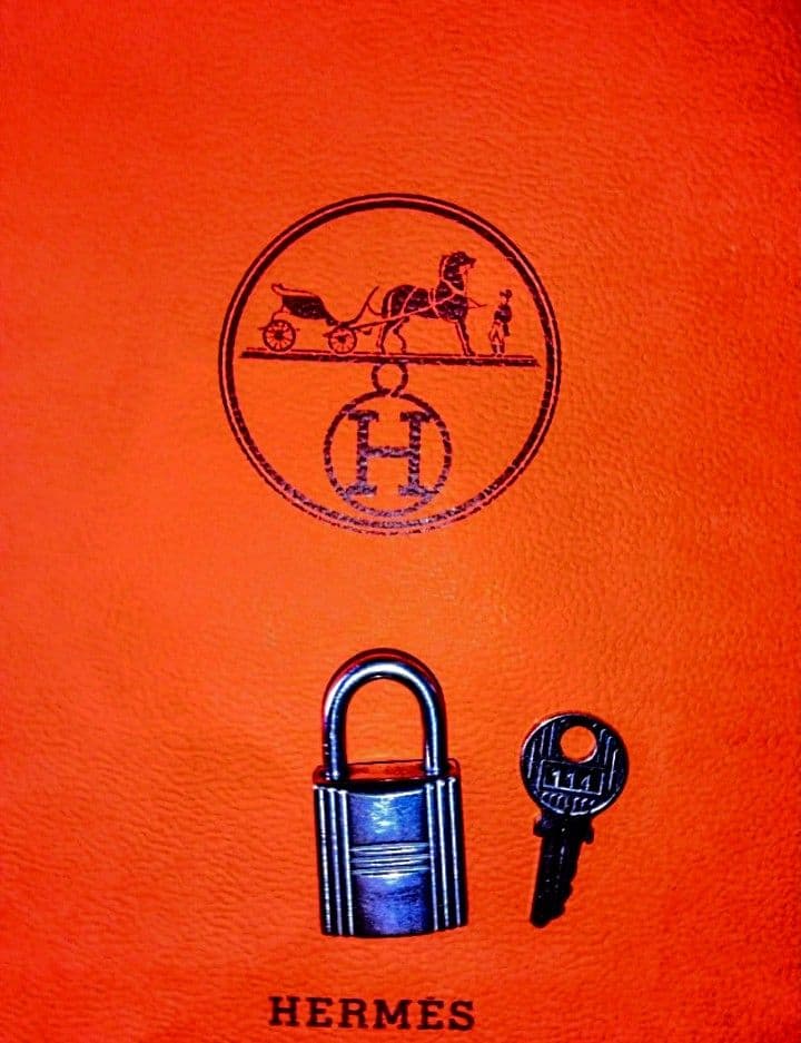 エルメスカデナ,南京錠,鍵つき 114番シルバー金具