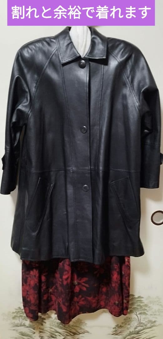 ANNE MARIE BERETTAの高級ラム革コート大きめでゆったり着れます。