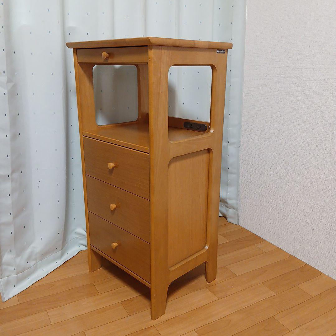 【美品】カリモク 　電話台　リビングボード 　サイドキャビネット/サイドボード