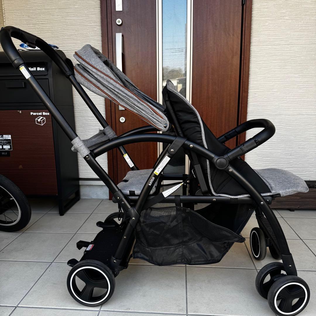 katoji 2-seater ベビーカー グレー　説明書あり