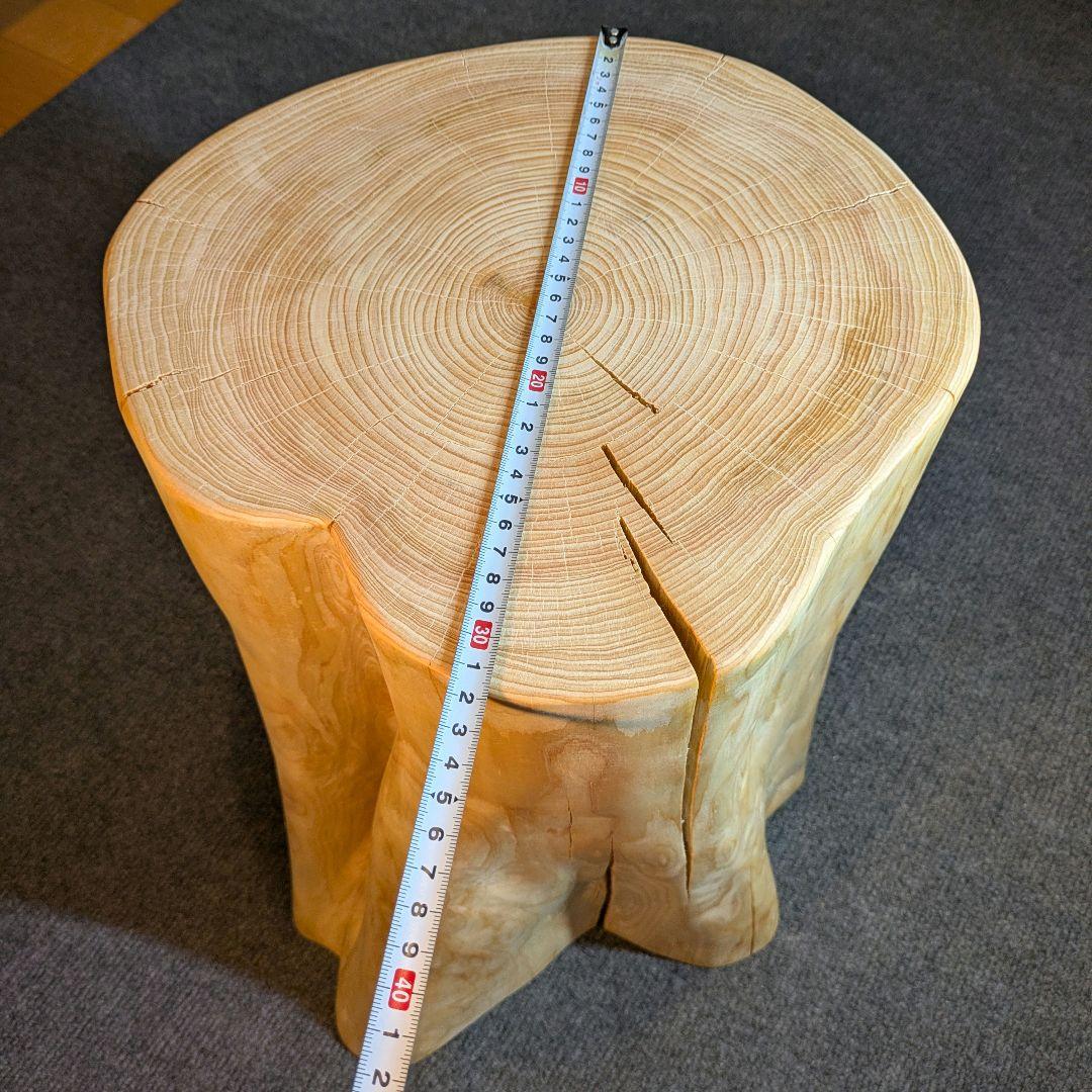 3104　檜⑤　切り株　丸太　椅子　 スツール　高さ約42㎝