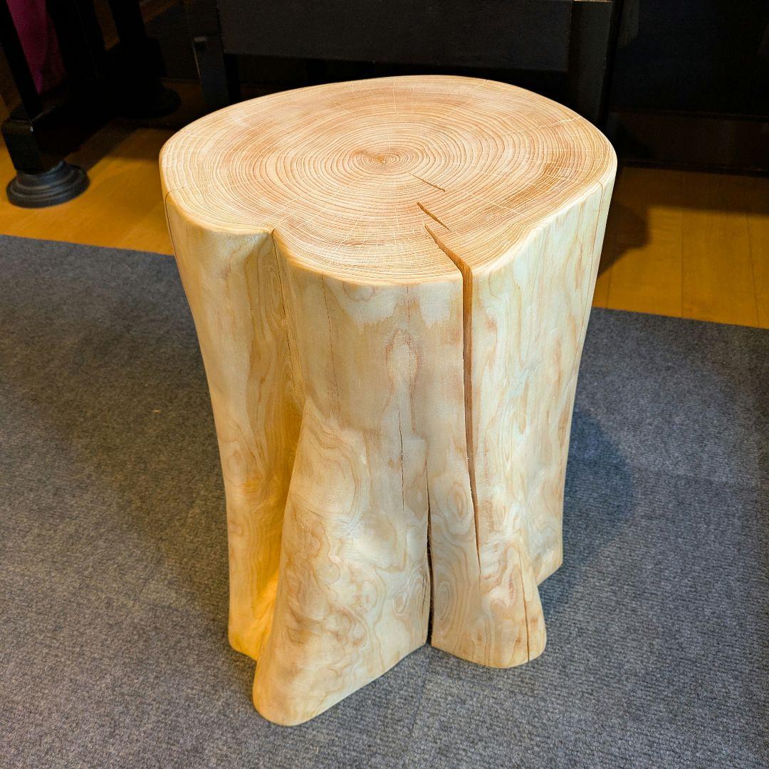 3104　檜⑤　切り株　丸太　椅子　 スツール　高さ約42㎝