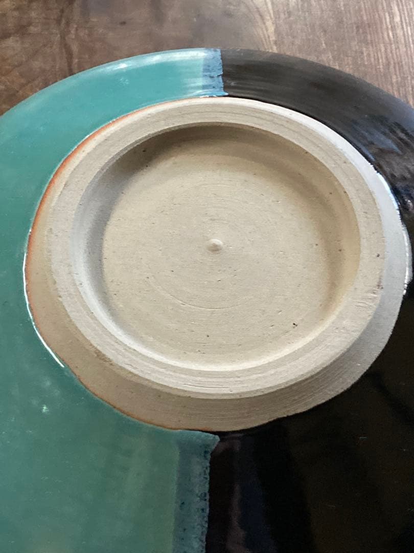 民藝 牛ノ戸焼 染分一尺大皿