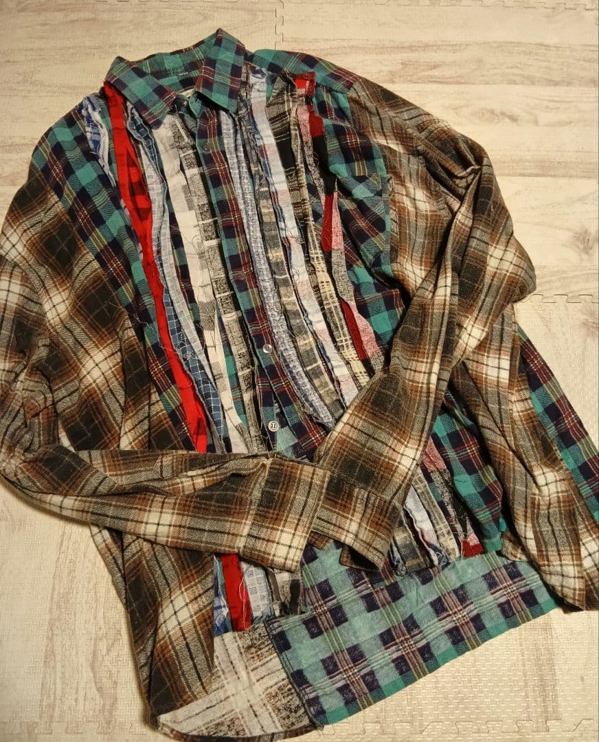 最終価格！ Rebuild by Needles マルチチェック長袖シャツ