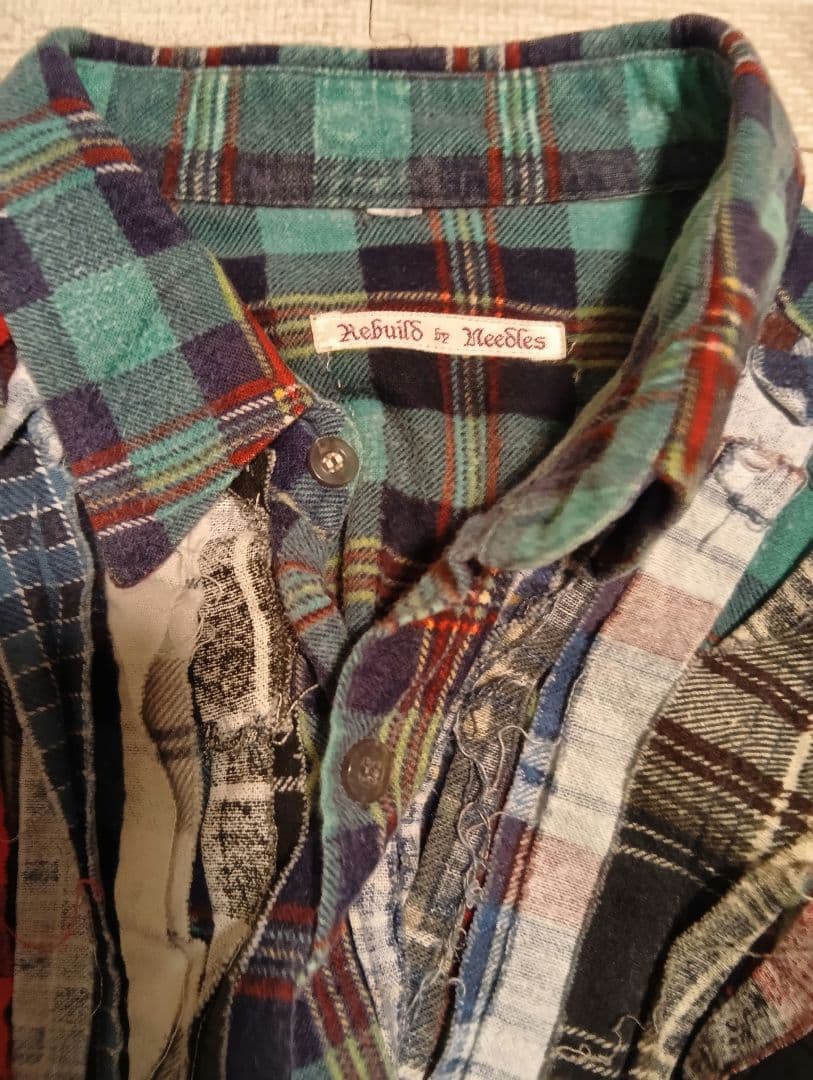 最終価格！ Rebuild by Needles マルチチェック長袖シャツ