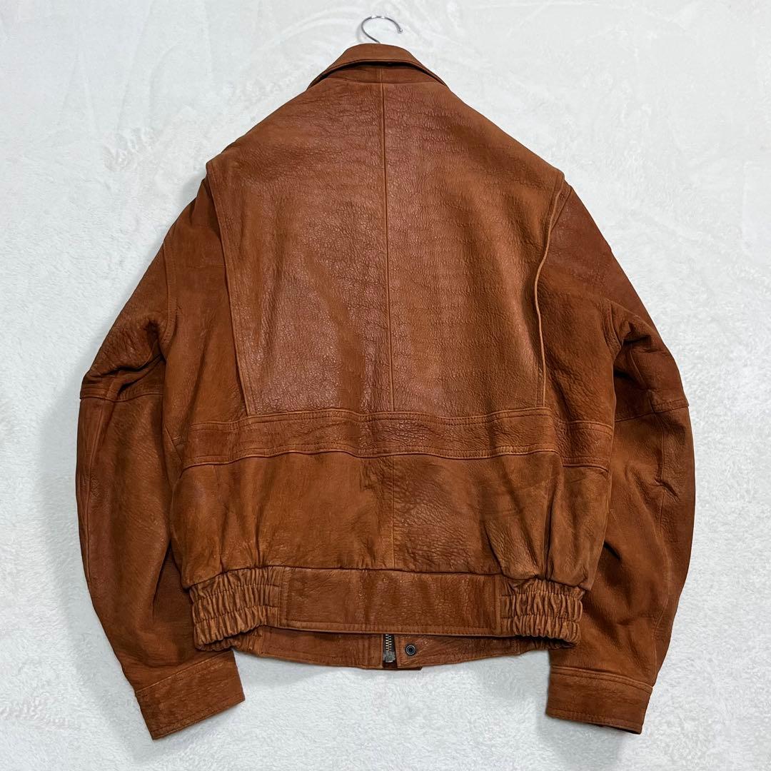 『90’s ヴィンテージ』A-2 フライトレザージャケット 本革 キャメル