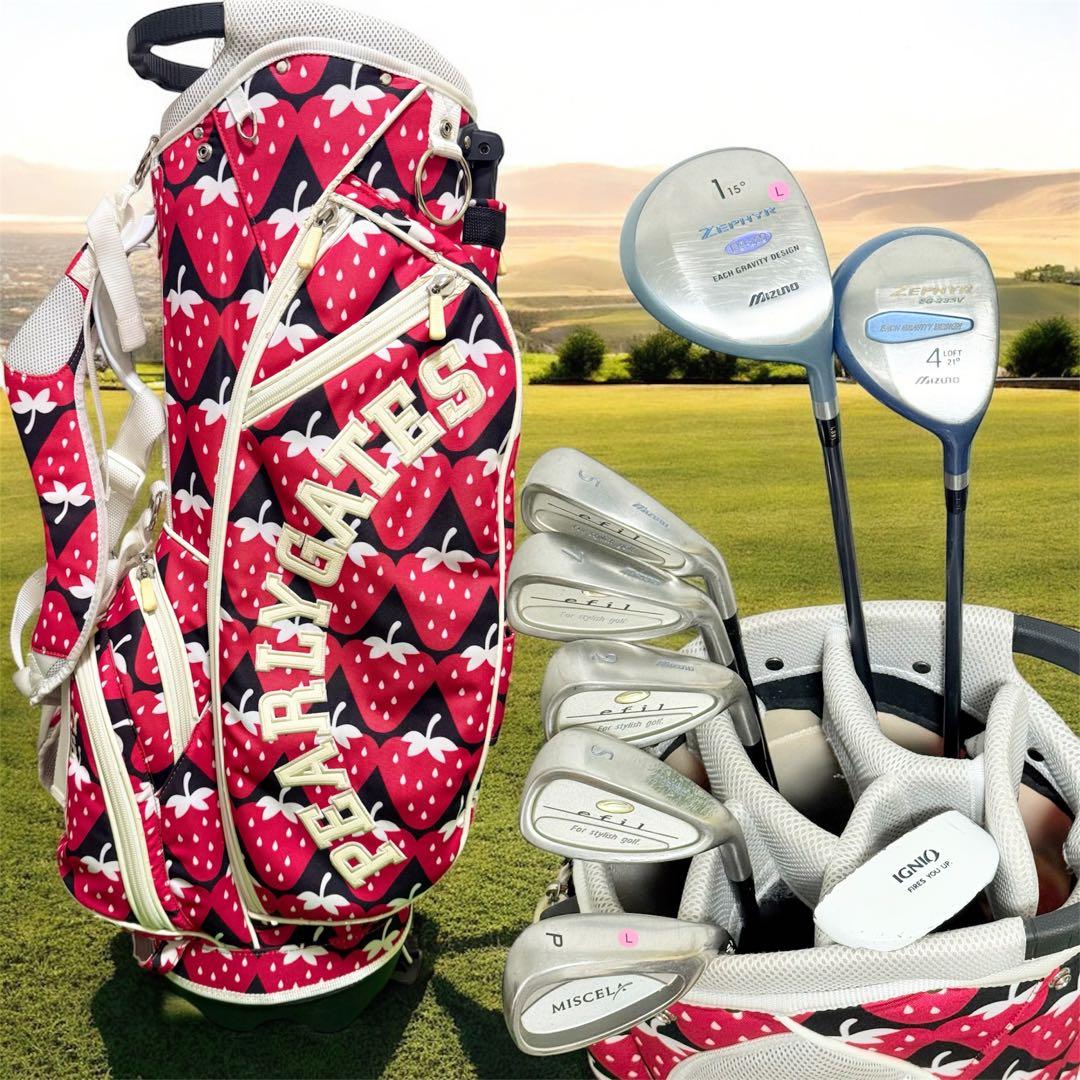 エフィル パーリーゲイツ 初心者 レディース ゴルフクラブセット ハーフ 一式