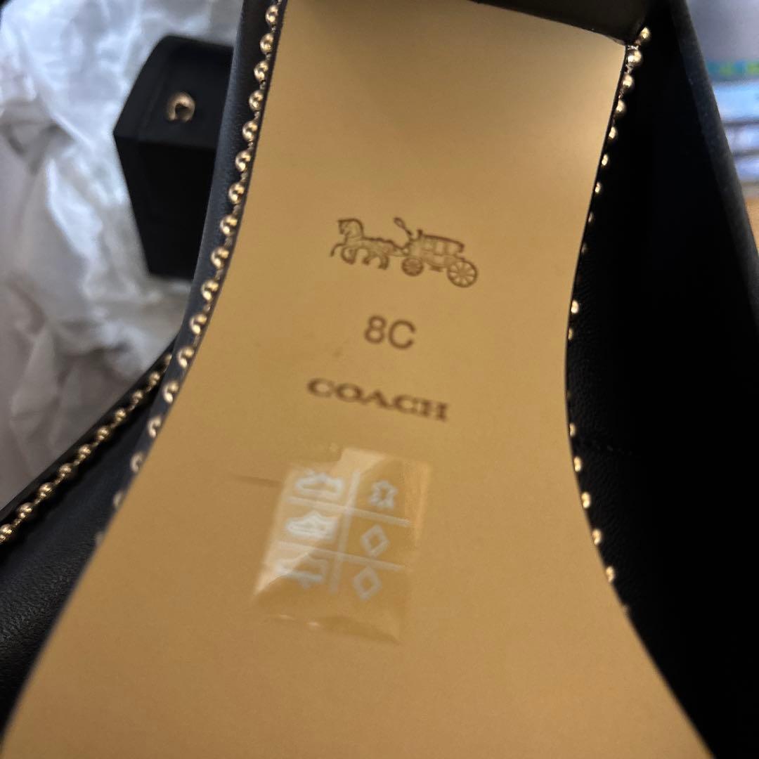 COACH ブラック ポインテッドトゥパンプス　　サイズ8C