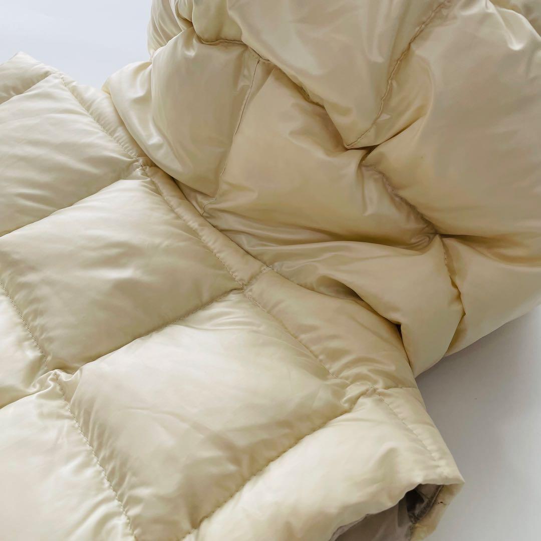 ナノユニバース × 西川ダウン ベージュ フード付き ダウンベスト Lサイズ