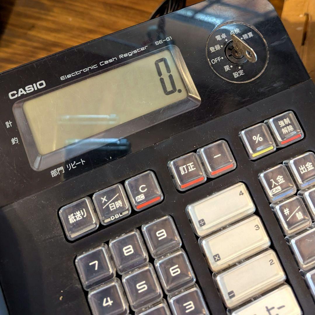 CASIO レジスター SE-G1 ブラック コンパクト レトロ