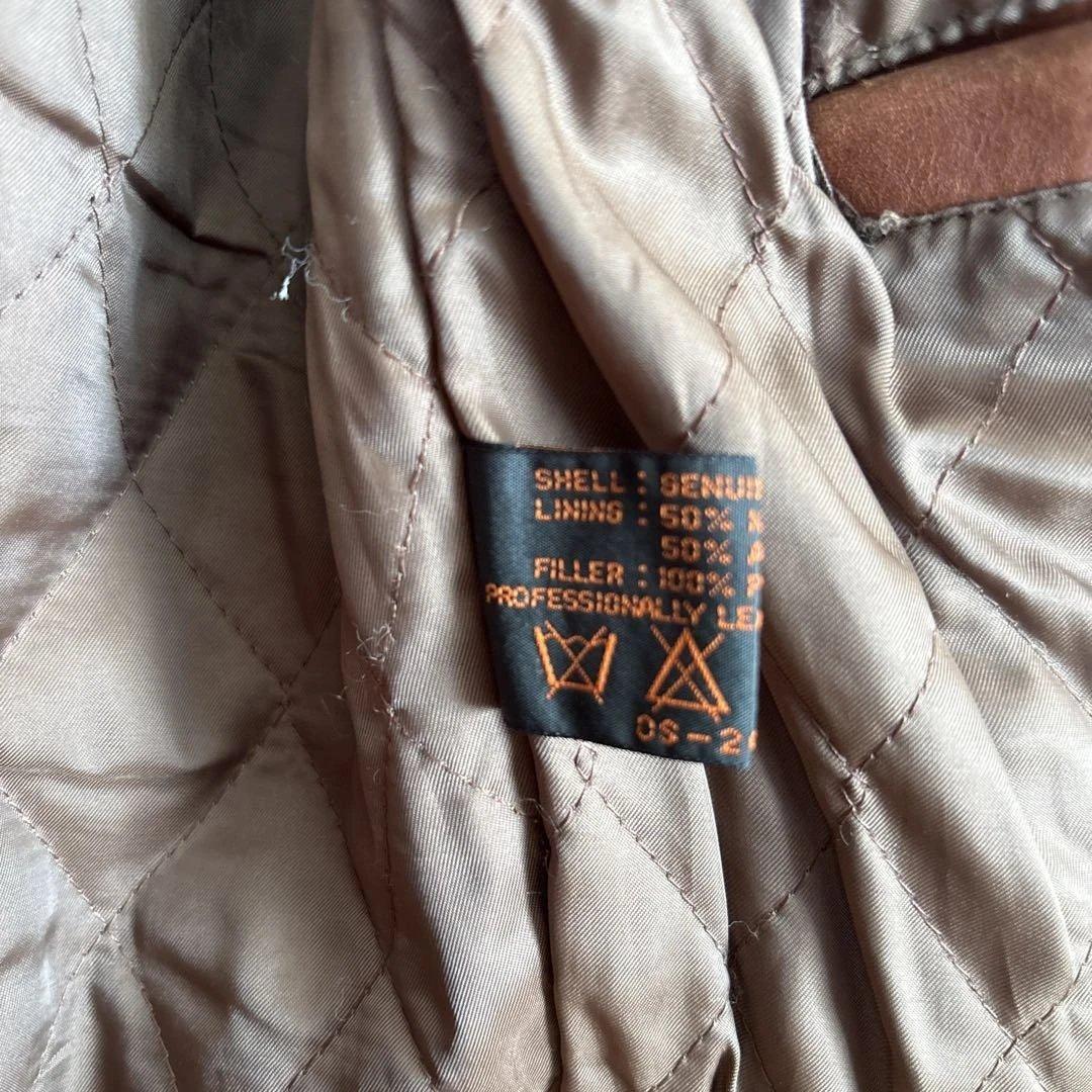 krystal98hh　ブラウンレザー シングルライダースジャケット