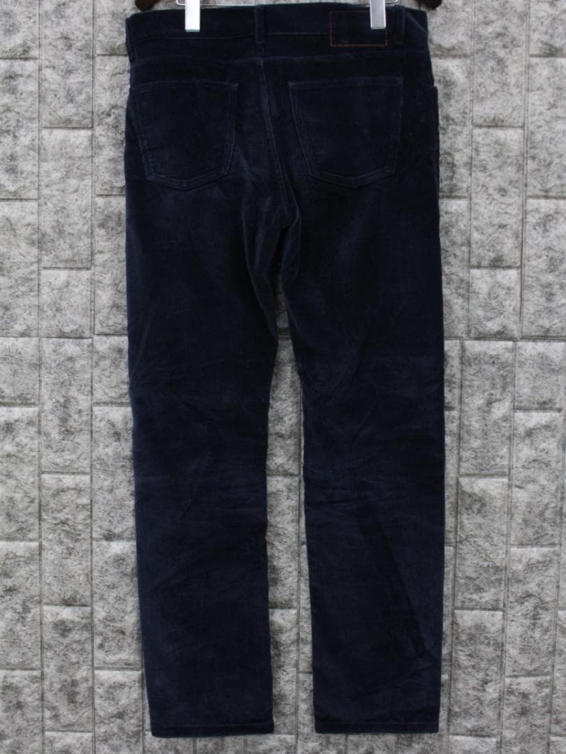 ▲HERMESエルメス コーデュロイ セリエボタン ボタンホックパンツ ブルー系