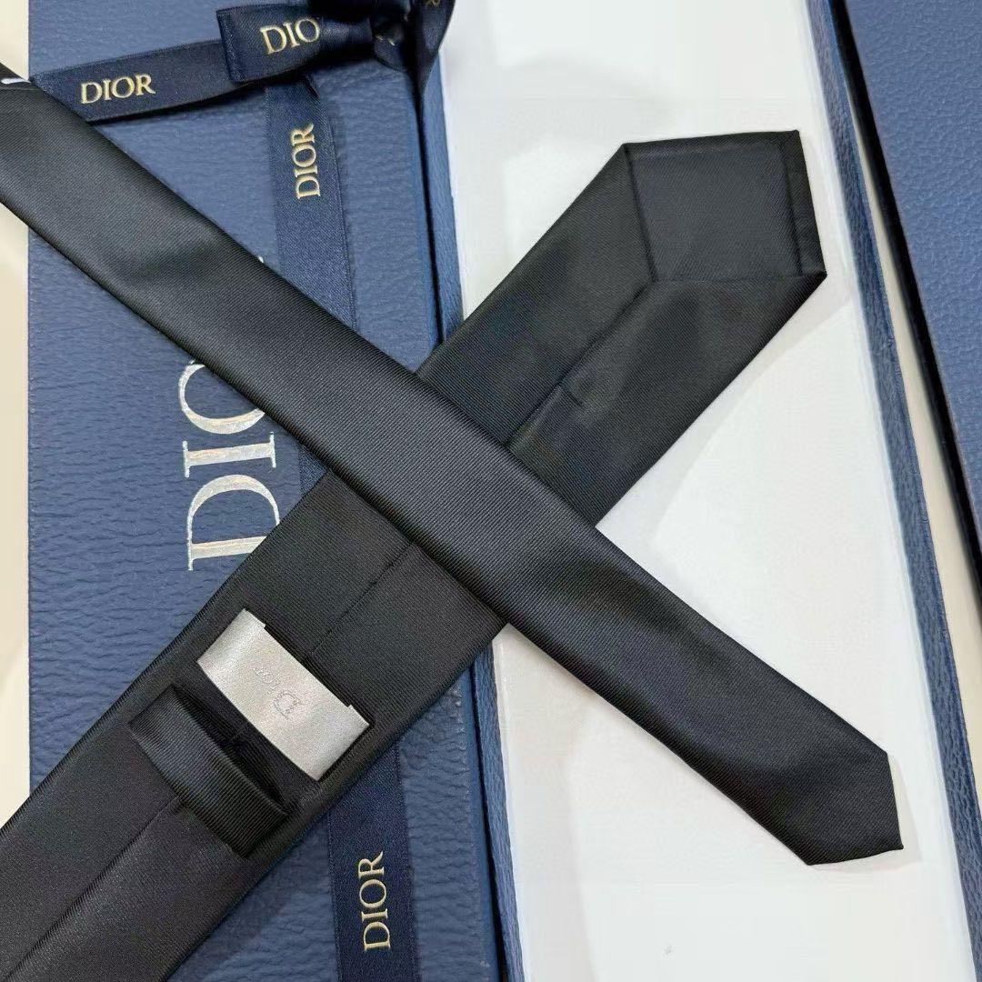DIOR ネクタイ ブラック ロゴ メンズ フォーマル ビジネス
