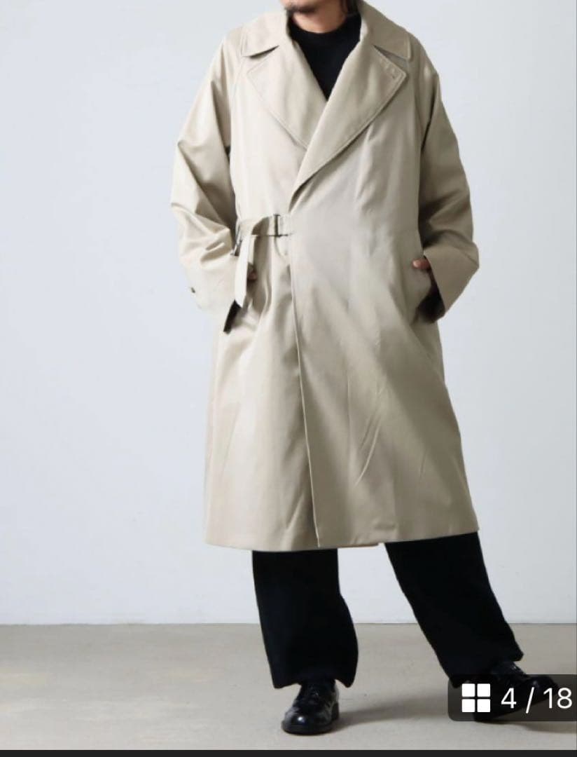 専用22aw comoli タイロッケンコート カシミヤライナー3 ベージュ