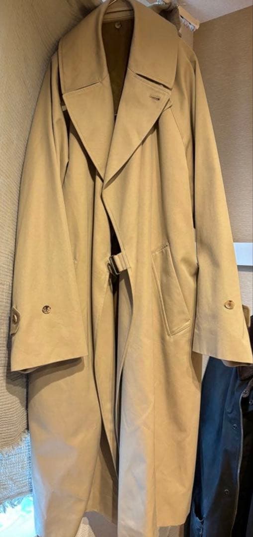 専用22aw comoli タイロッケンコート カシミヤライナー3 ベージュ