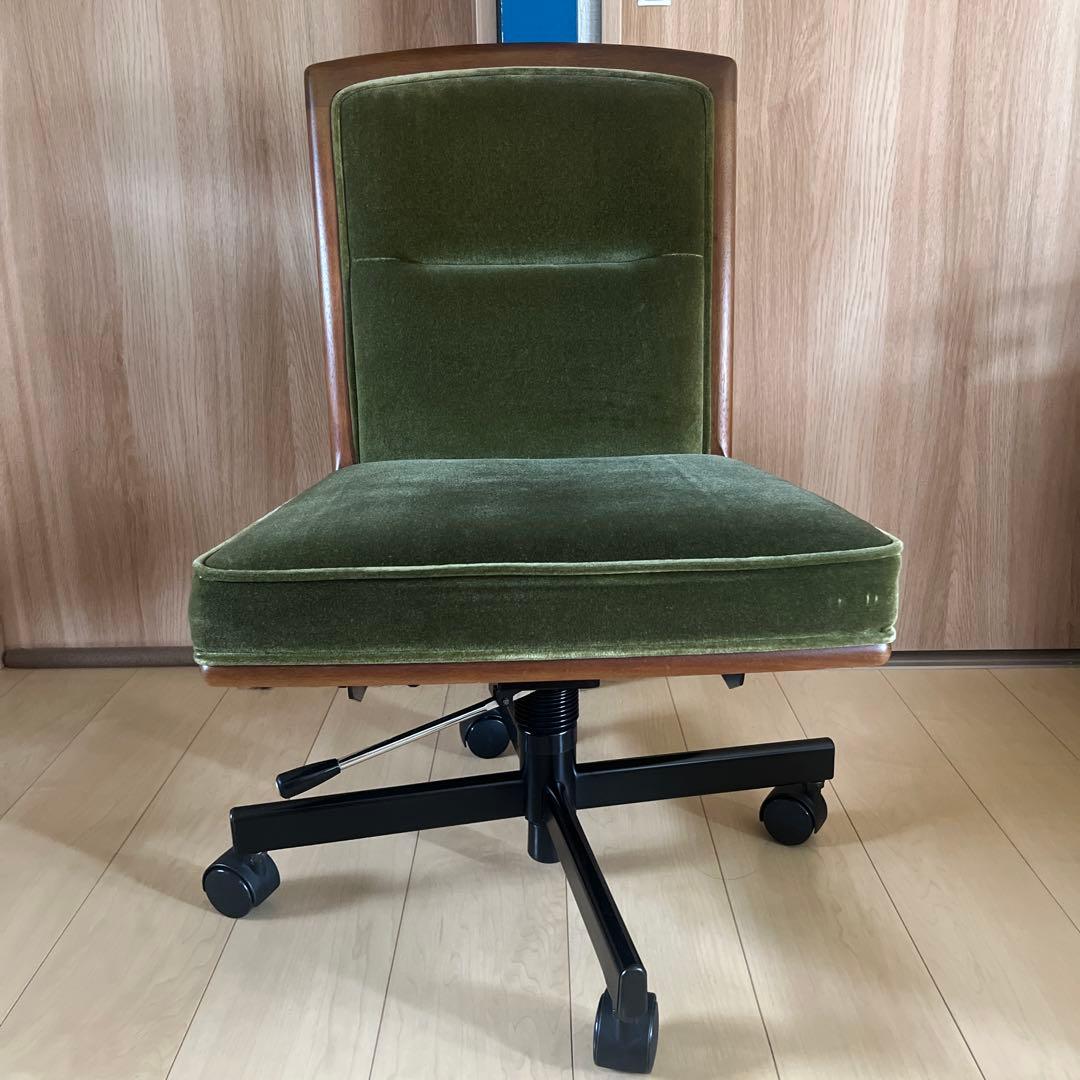 マルニ木工 地中海シリーズ　チェア　モケットグリーン