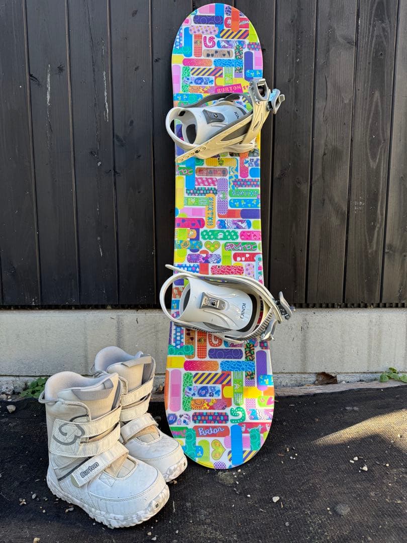 Burton Chicklet 115cm スノーボードセット ブーツ 22cm