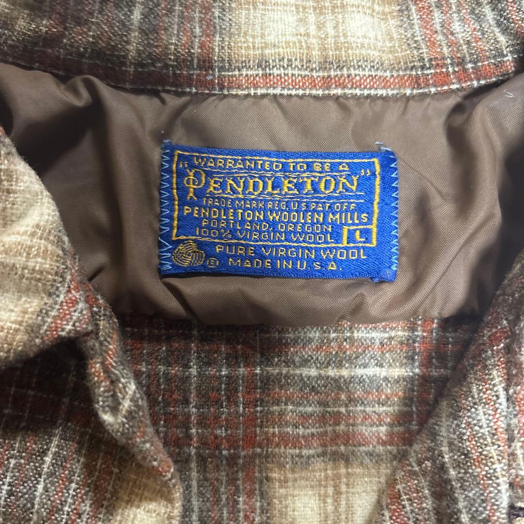Pendleton チェックネルシャツ 100%ウール70s