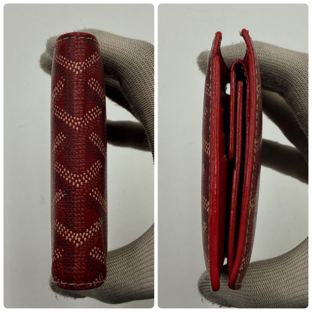 入手困難 ゴヤール GOYARD 折財布 pvc レッド メンズ ユニセックス
