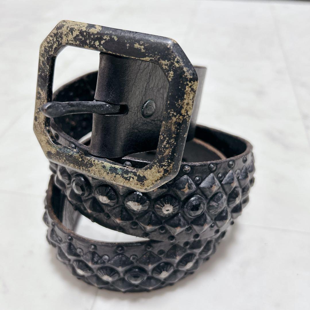 HTC ブラックピラミッドスタッズベルト 36/90