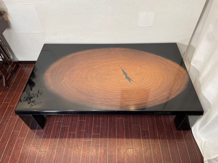 アフリカンローズウッドとも言われるブビンガ材♪カリモクのセンターテーブル 座卓