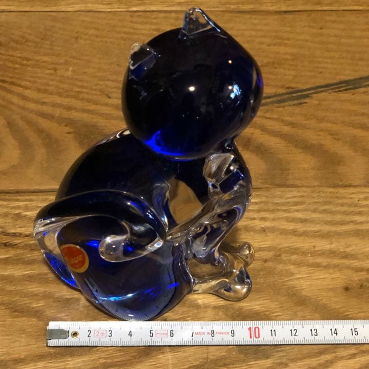 ビンテージ　ベネチアンガラス　Murano  ムラノ　イタリア　猫ネコ② 古道具