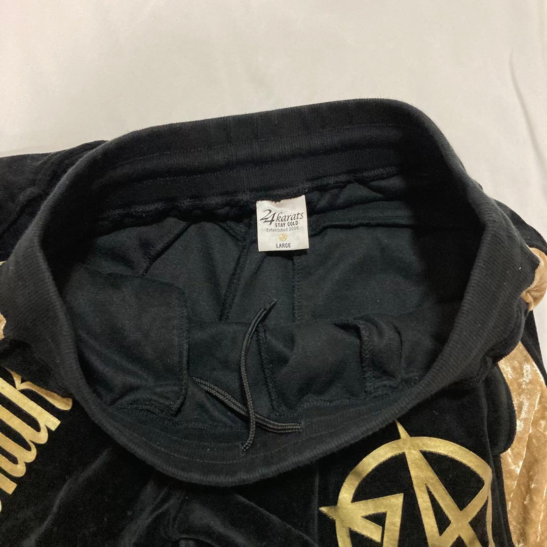 24KARATS セットアップ ジャージ　ステイゴールド　黒×金 Lサイズ