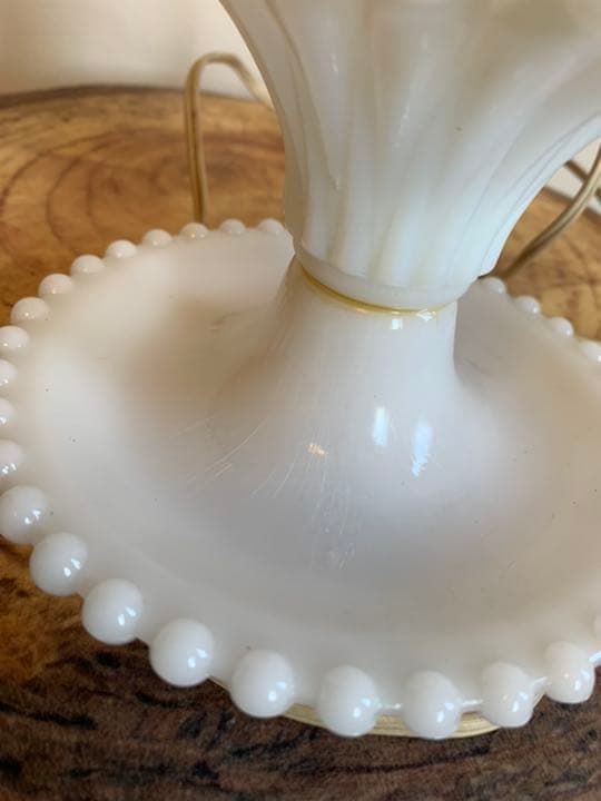 アンティーク　ミルクガラス　ライト