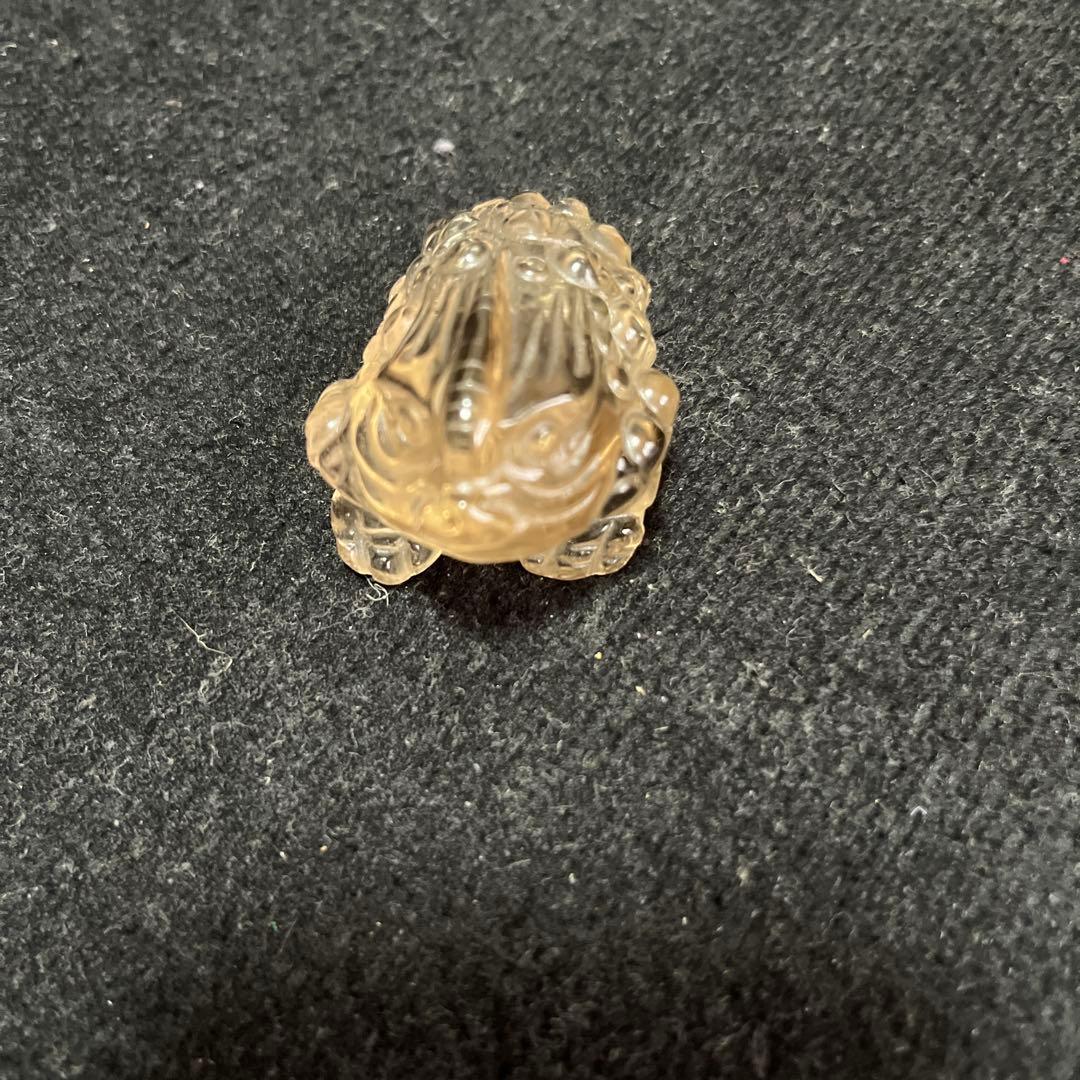 天然石スモーキーシトリンカエルの置物