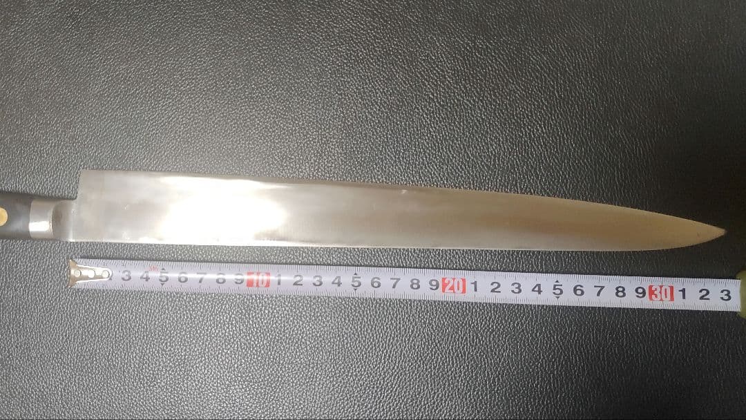 希少刃渡り 33cm 特製鍛造中古サビ少筋引包丁Misonoミソノ全長46cm