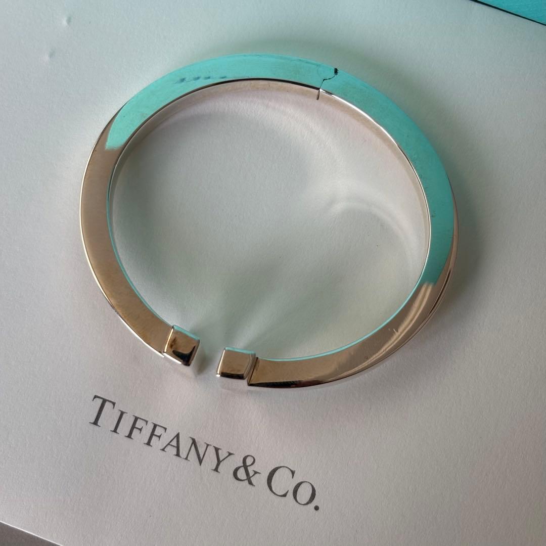 【正規店 クリーニング•リペア済】Tiffany Tスクエア バングル
