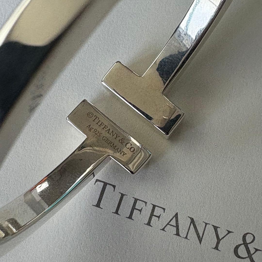 【正規店 クリーニング•リペア済】Tiffany Tスクエア バングル