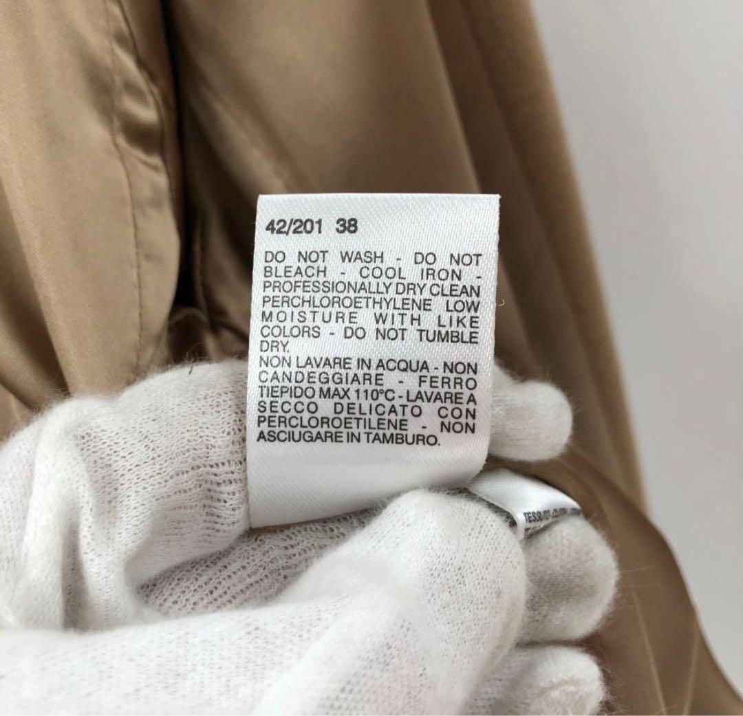 マックスマーラ ステンカラーコート チェスターコート アセテート キャメル