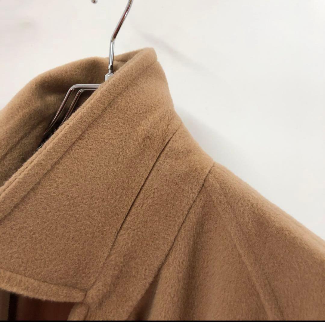 マックスマーラ ステンカラーコート チェスターコート アセテート キャメル