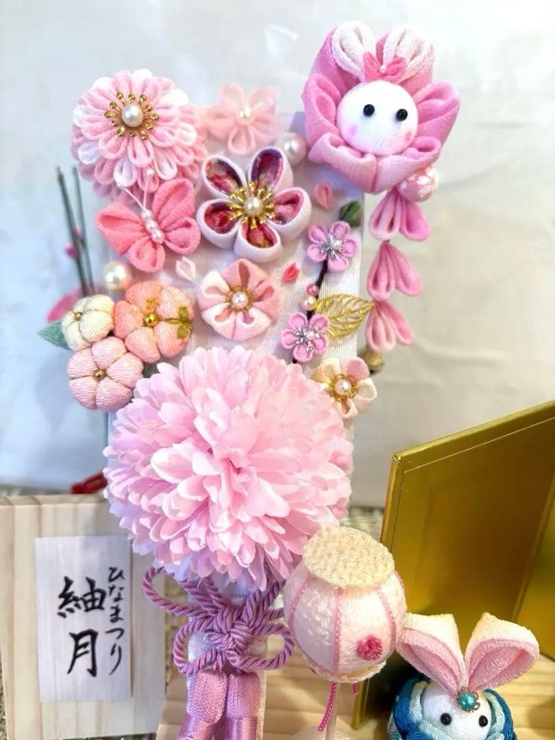 ひな祭り ひな祭り 髪飾り付き 羽子板