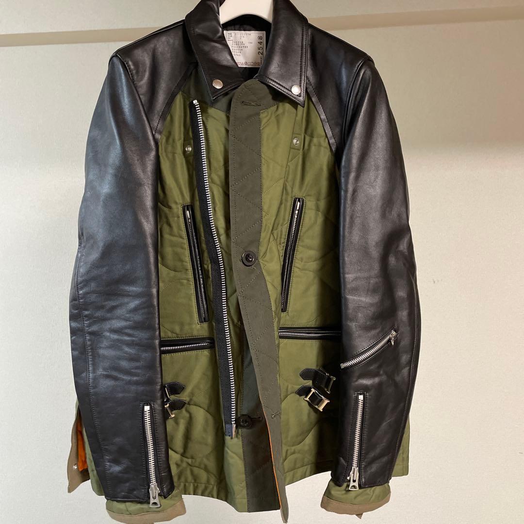 値下げします！sacaiキルティング✖️ライダースドッキングジャケット　サイズ2