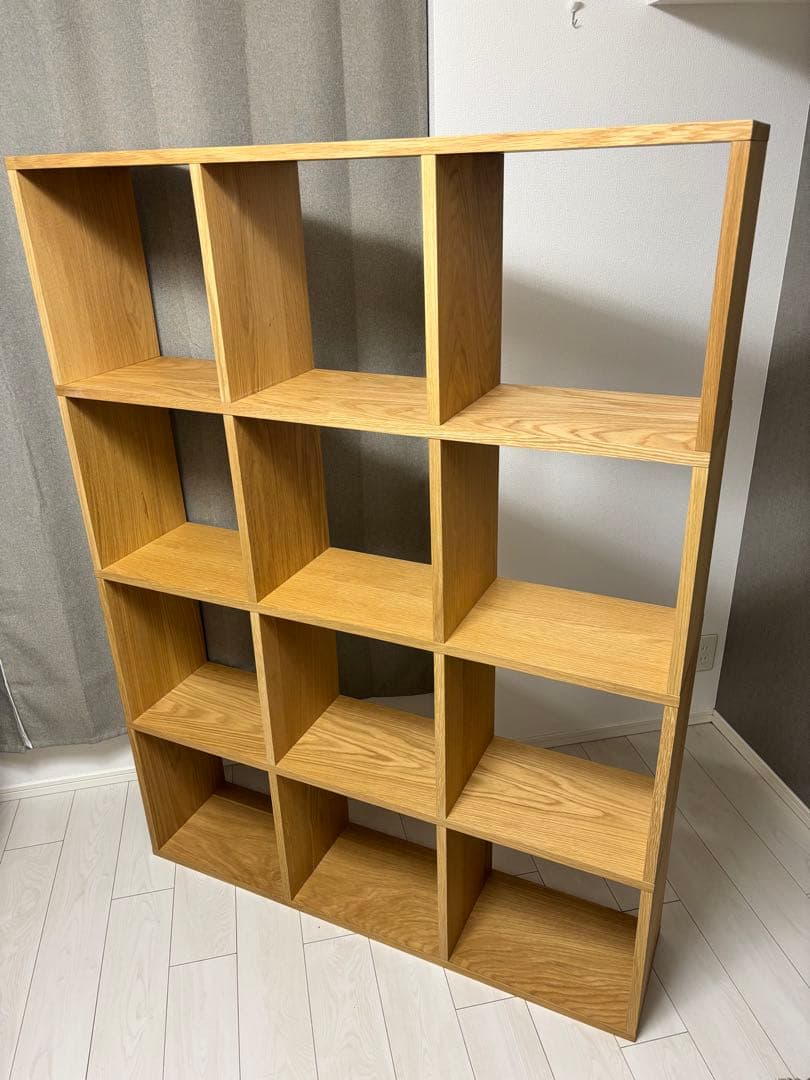 無印良品　スタッキングシェルフ　オーク　3×4段
