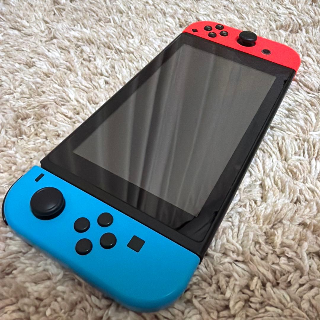 画面保護シール付 Switch 本体 周辺機器有 ケース入