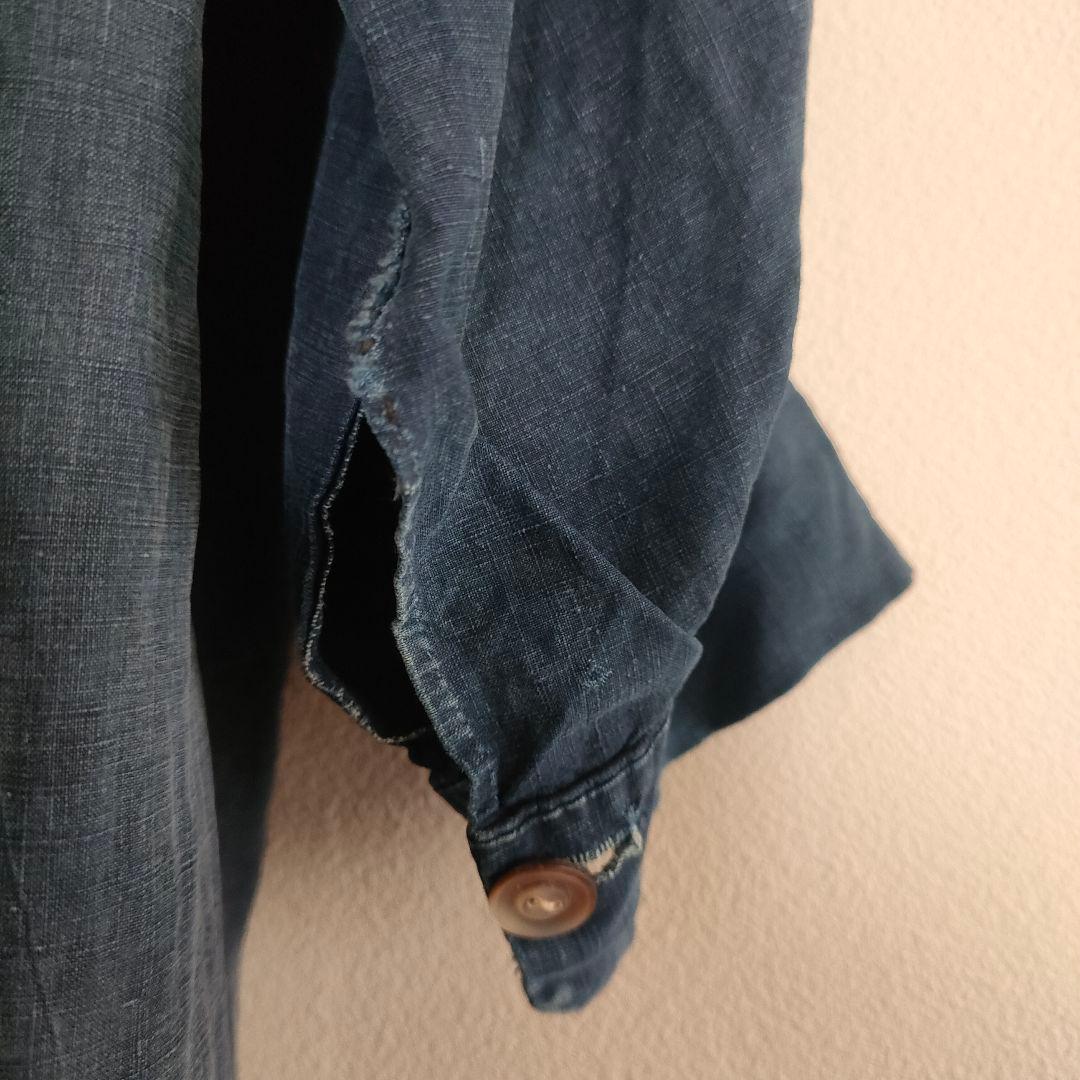 ジャケット・アウター 1910s biaude full open indigo linen
